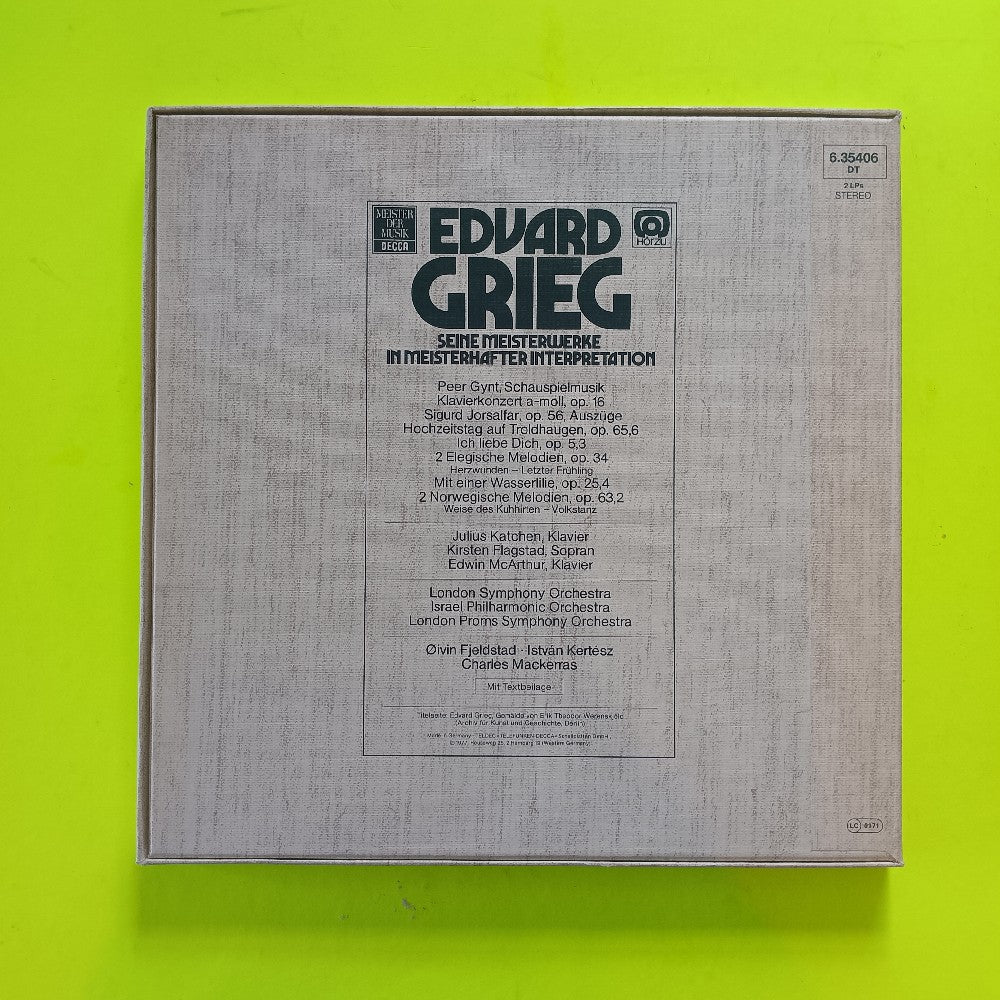 Edvard Grieg - Siene Meisterwerke In Meisterhafter Interpretation 2LP Box - 1977 - 6.35406DT - Used - NM - Vinyl