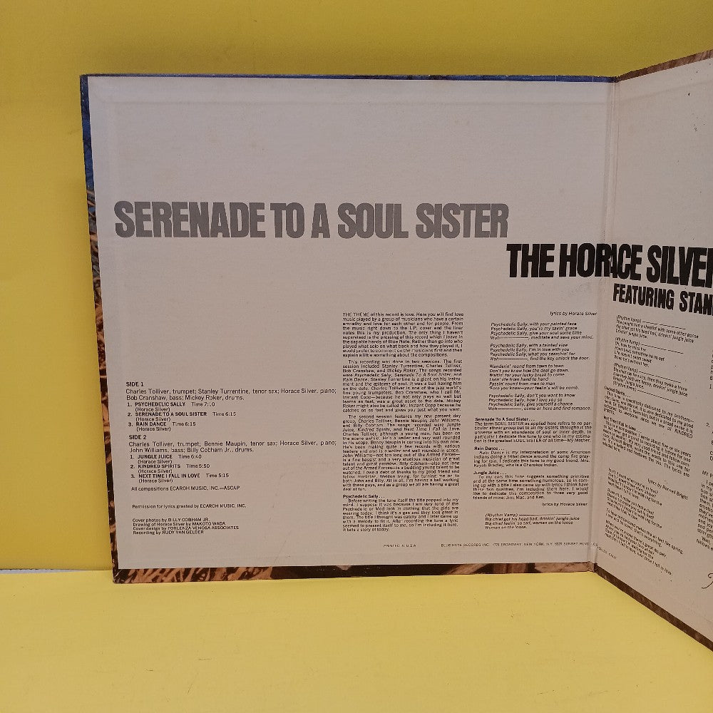 Horace Silver Ft Stanley Turrentine - Serenade To A Soul Sister VAN GELDER OG - 1968 - BST 84277 - Used - VG+ - Vinyl