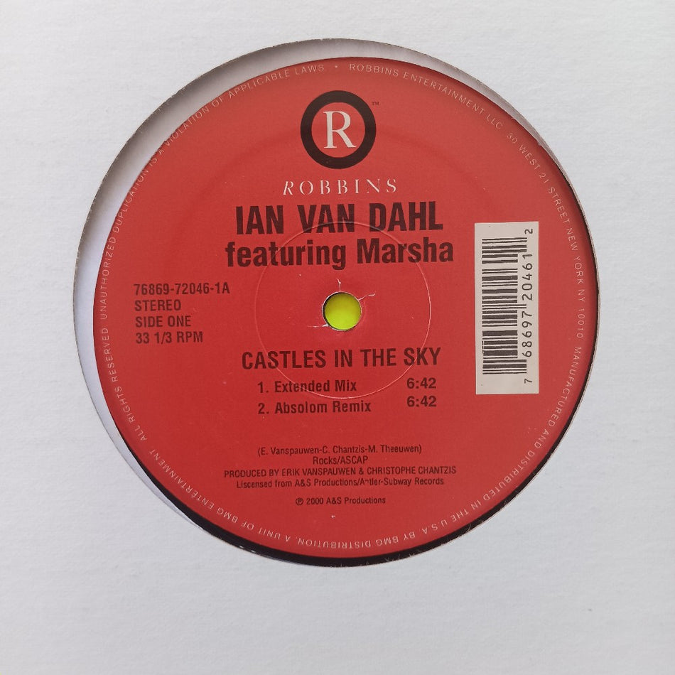 Ian Van Dahl Ft Marsha - Castles In The Sky 12" - 2000 - 76869-72046-1 - Used - VG+ - Vinyl