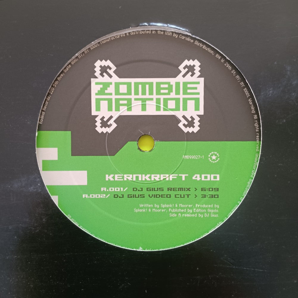 Zombie Nation - Kernkraft 400 The Remixes 12" - 2000 - RAD99027-1 - Used - VG+ - Vinyl