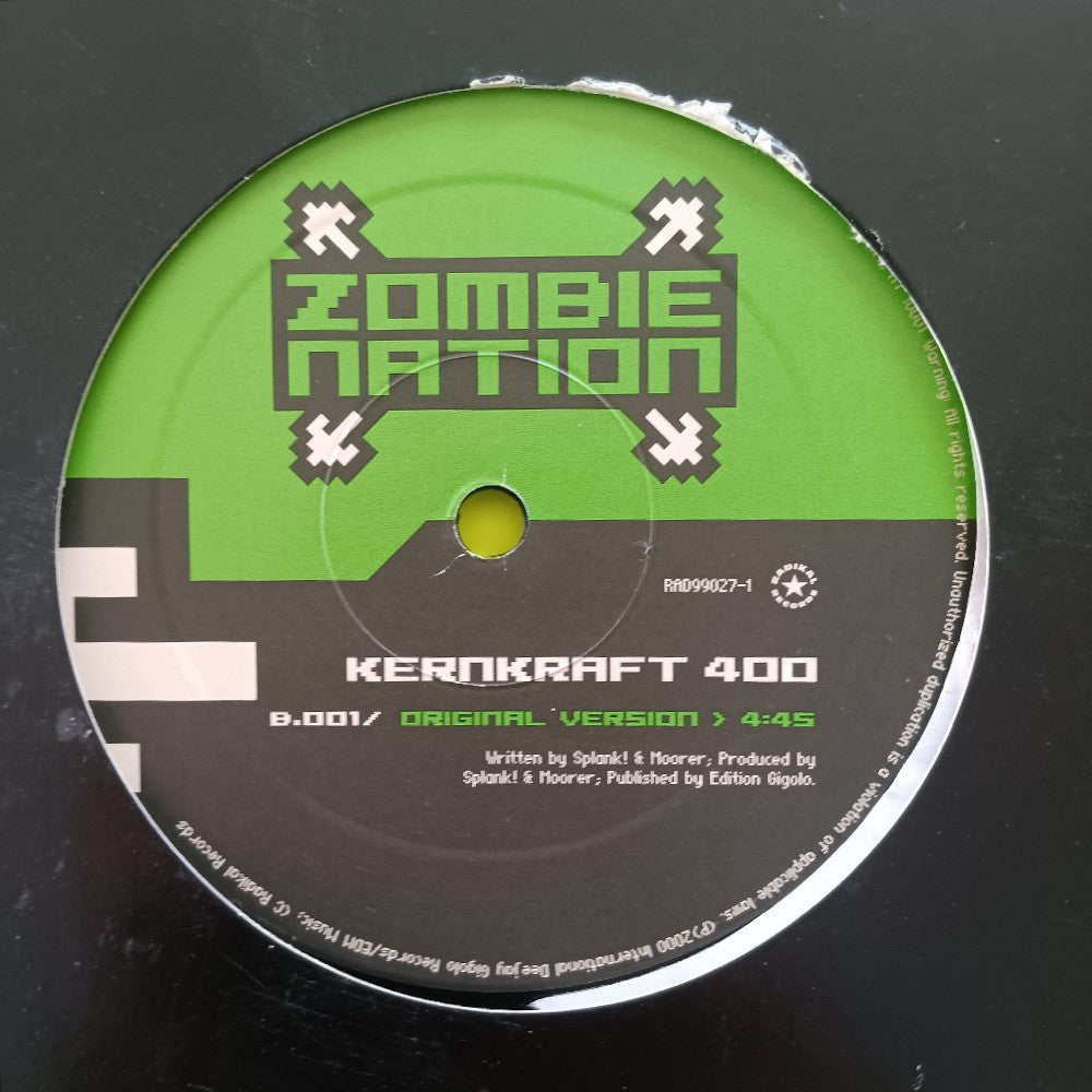Zombie Nation - Kernkraft 400 The Remixes 12" - 2000 - RAD99027-1 - Used - VG+ - Vinyl