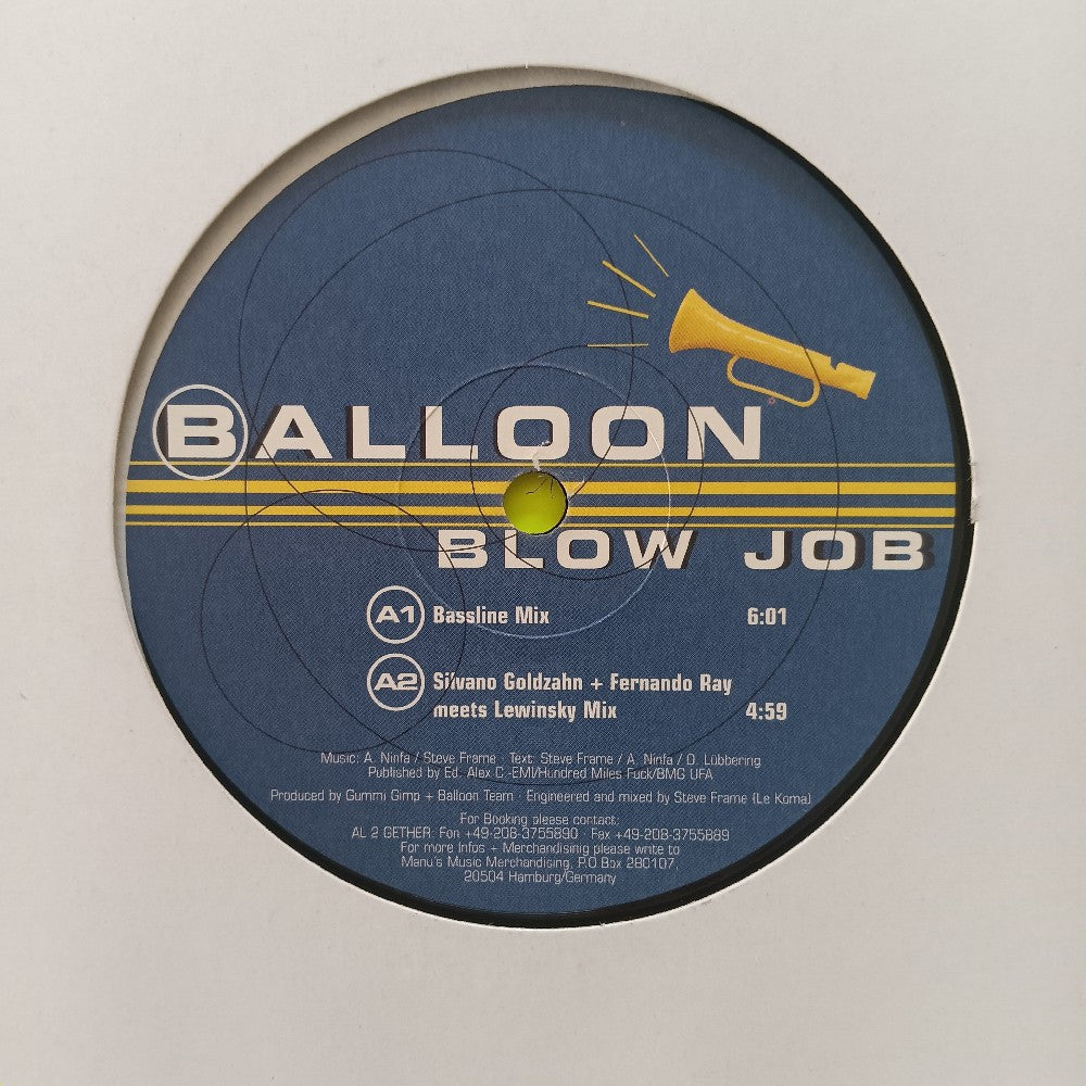 Balloon - Blow Job 12" GERMANY - 1998 - 0043510 CON - Used - VG+ - Vinyl