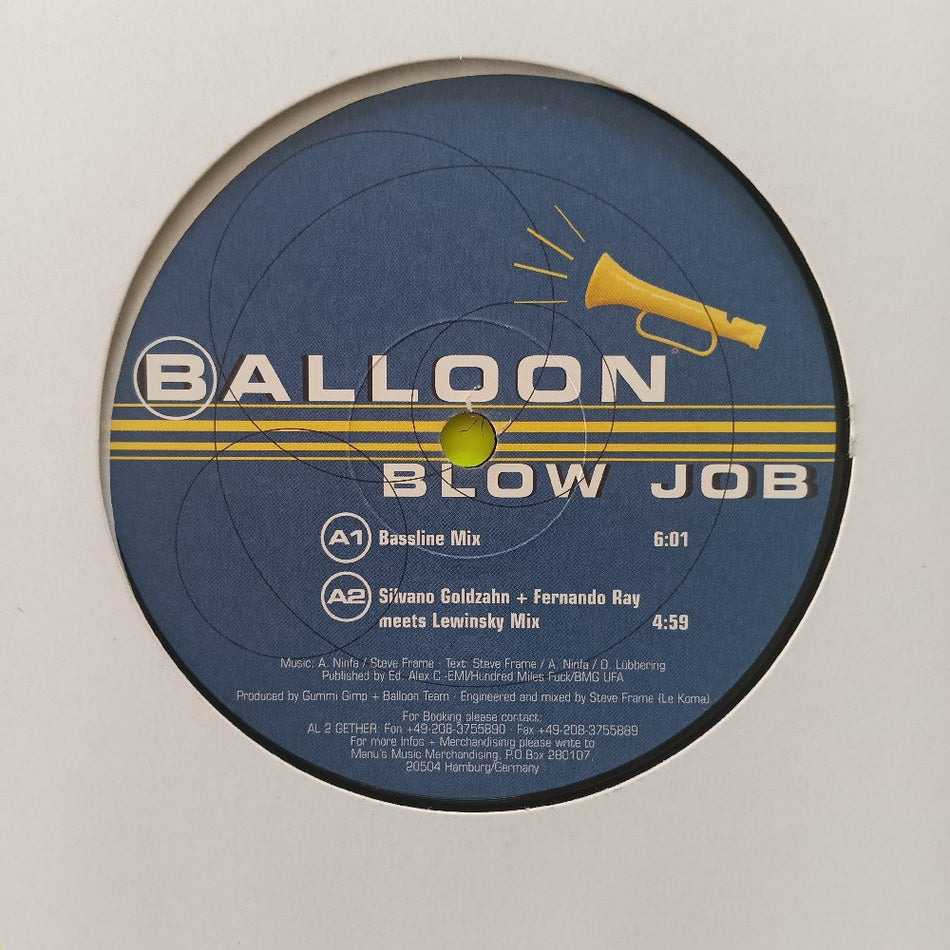 Balloon - Blow Job 12" GERMANY - 1998 - 0043510 CON - Used - VG+ - Vinyl