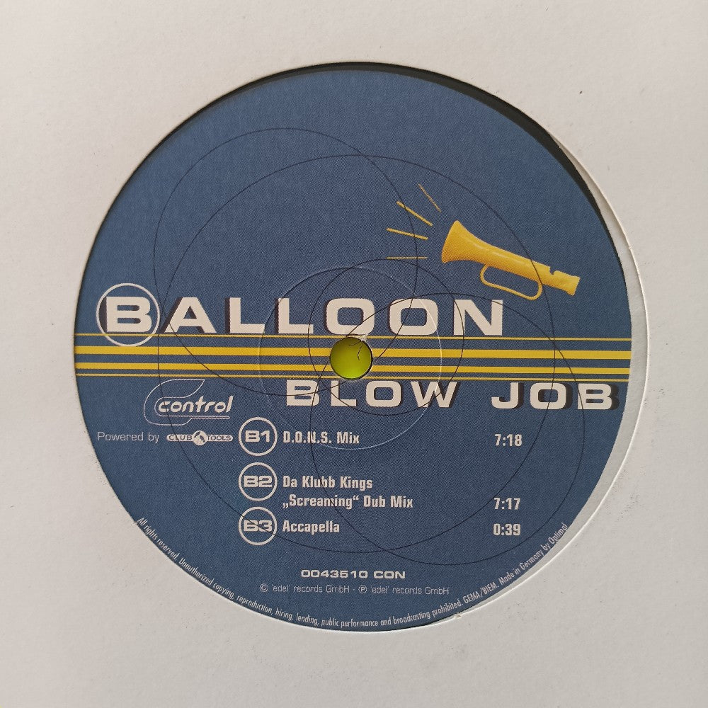 Balloon - Blow Job 12" GERMANY - 1998 - 0043510 CON - Used - VG+ - Vinyl