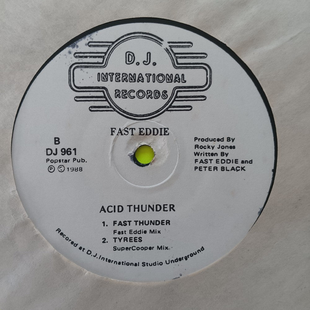 Fast Eddie - Acid Thunder 12" - 1988 - DJ 961 - Used - VG+ - Vinyl