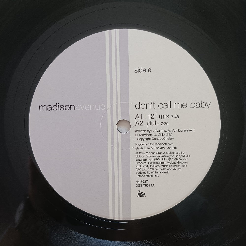 Madison Avenue - Don't Call Me Baby 12"  - 2000 - 44 79371 - Used - VG++ - Vinyl