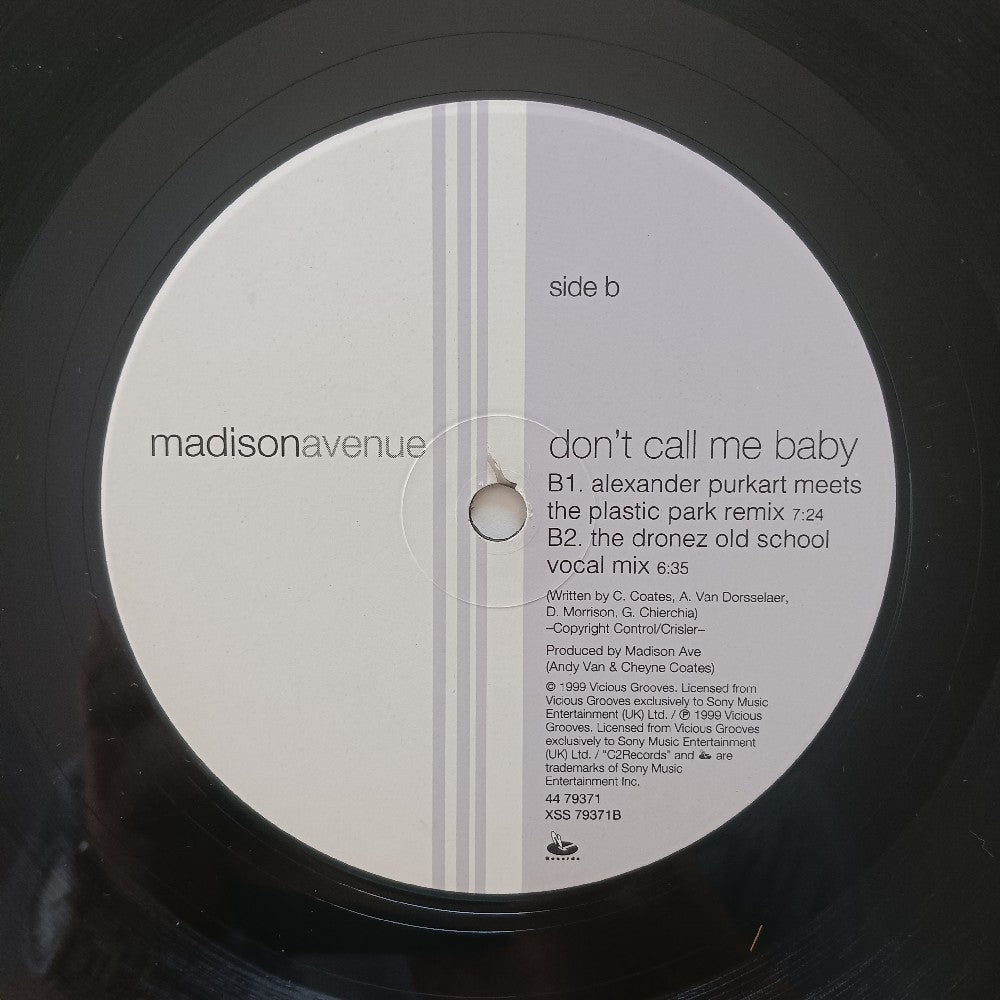 Madison Avenue - Don't Call Me Baby 12"  - 2000 - 44 79371 - Used - VG++ - Vinyl