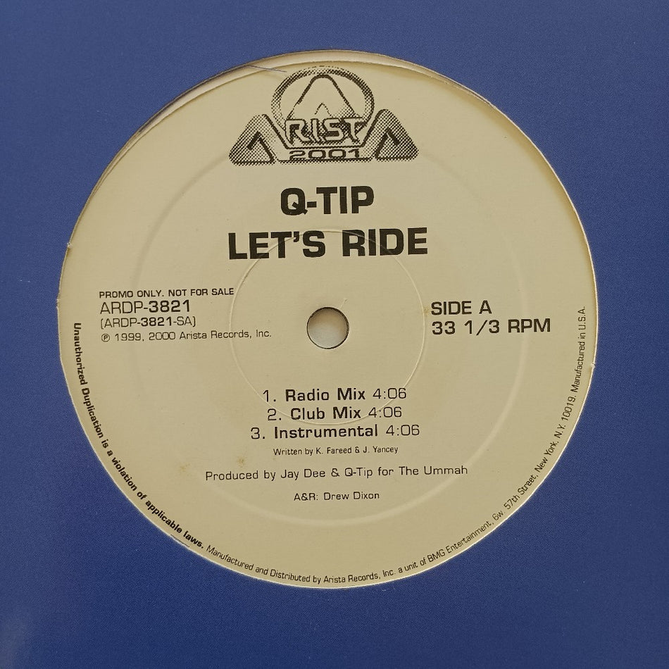 Q-Tip - Let's Ride 12" PROMO - 2000 - ARDP 3821 - Used - VG++ - Vinyl