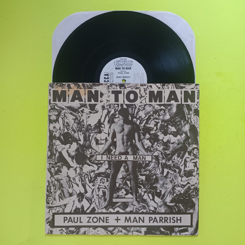 Man To Man Ft Paul Zone & Man Parrish - I Need A Man 12" - 1987 - RR2011 - Used - VG++ - Vinyl