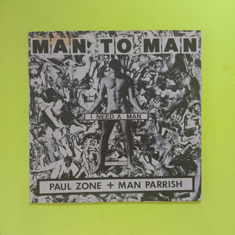 Man To Man Ft Paul Zone & Man Parrish - I Need A Man 12" - 1987 - RR2011 - Used - VG++ - Vinyl