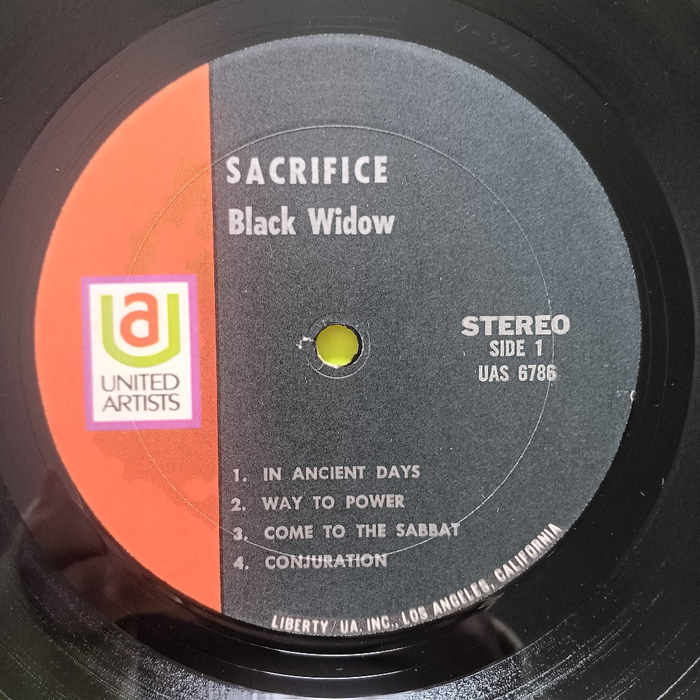 Black Widow - Sacrifice  - 1970 - UAS 6786 - Used - VG+ - Vinyl