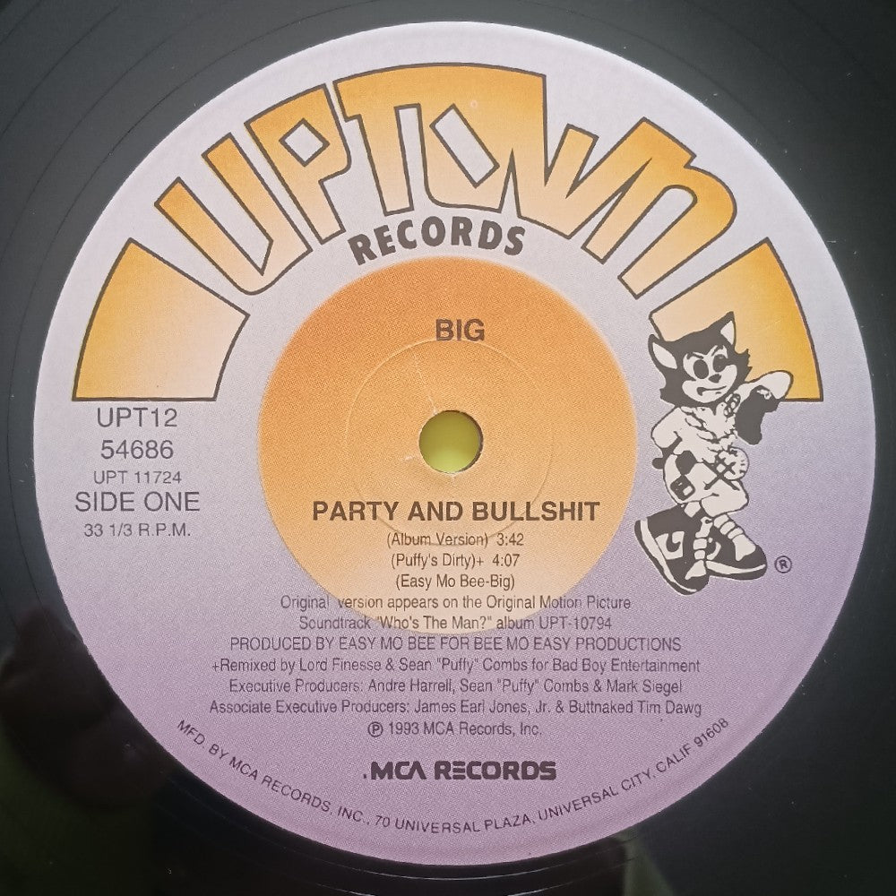 Notorious BIG Biggie - Party And Bullshit 12" - 1993 - UPT12-54686 - Used - VG+ - Vinyl