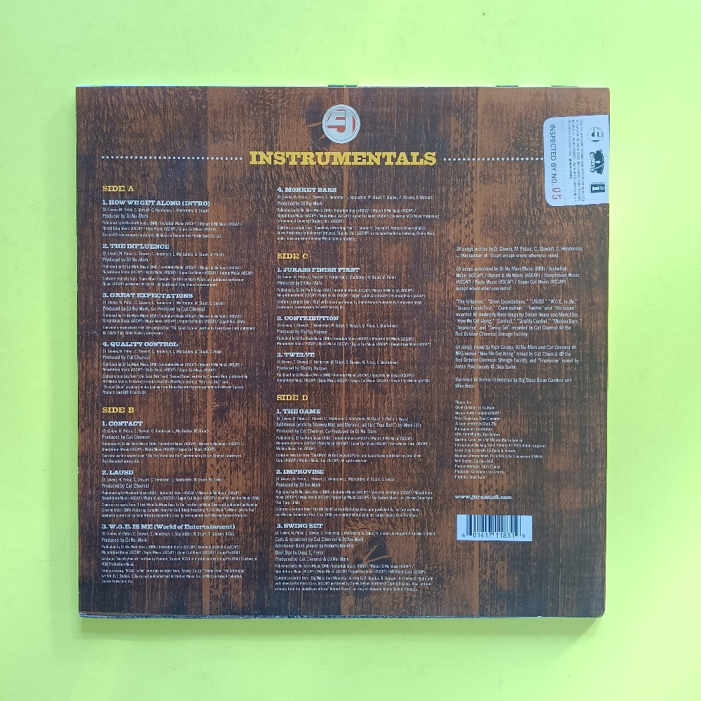 Jurassic 5 - Quality Control (Instrumentals) 2LP - 2000 - RWK-1183 - Used - VG++ - Vinyl