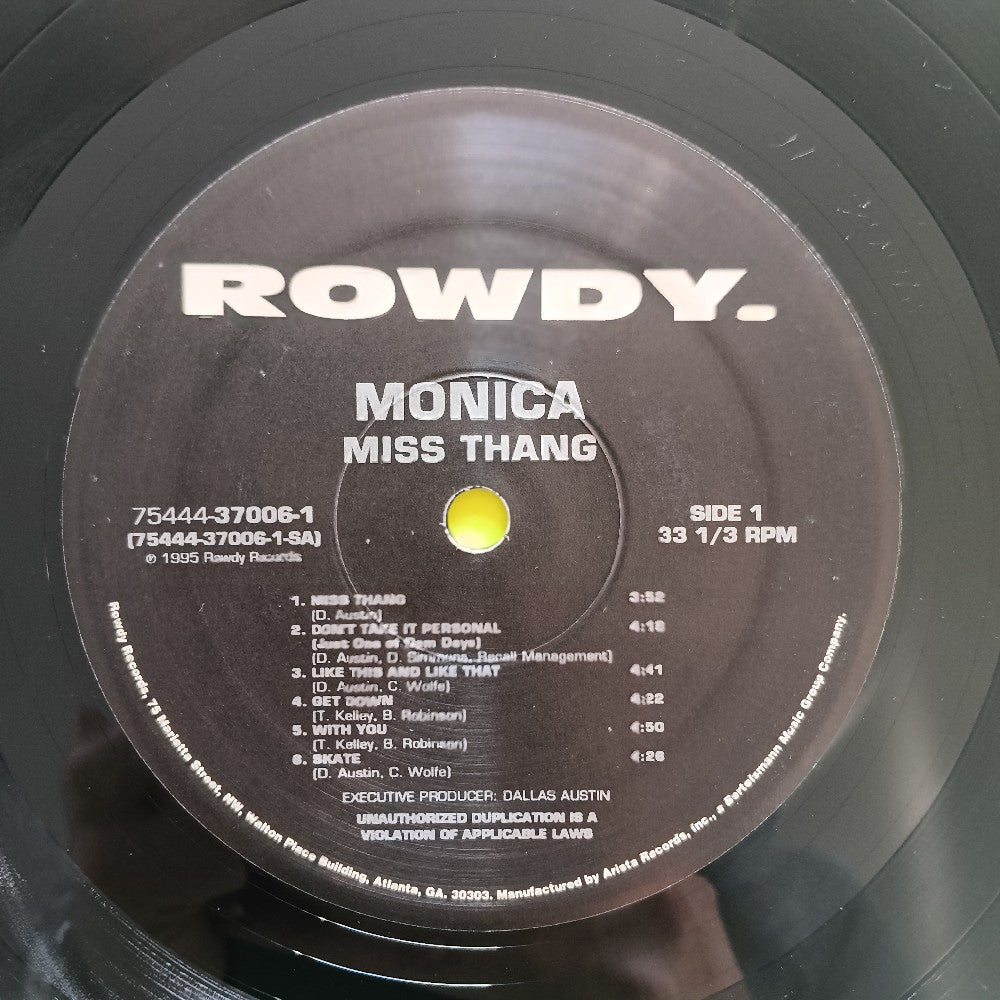 Monica - Miss Thang PROMO - 1995 - 75444-37006-1 - Used - VG++ - Vinyl