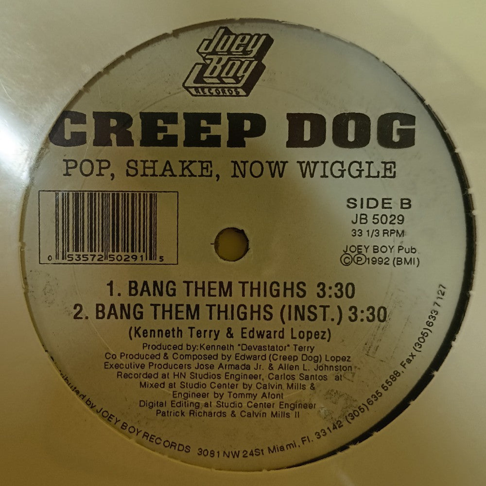 Creep Dog - Pop, Shake, Now Wiggle 12" - 1992 - JB 5029 - New - Sealed - Vinyl