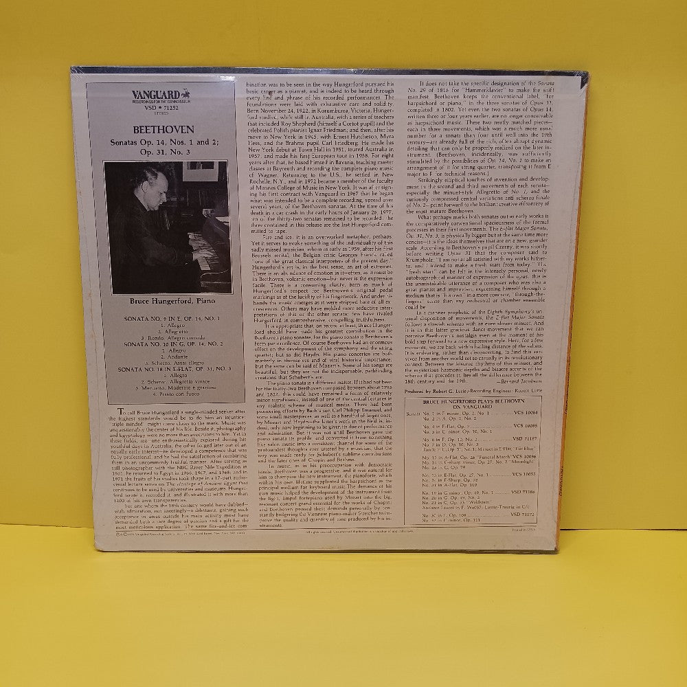 Bruce Hungerford - Beethoven Sonatas Opus 14 Opus 31 - 1978 - VSD 71252 - New - Sealed - Vinyl
