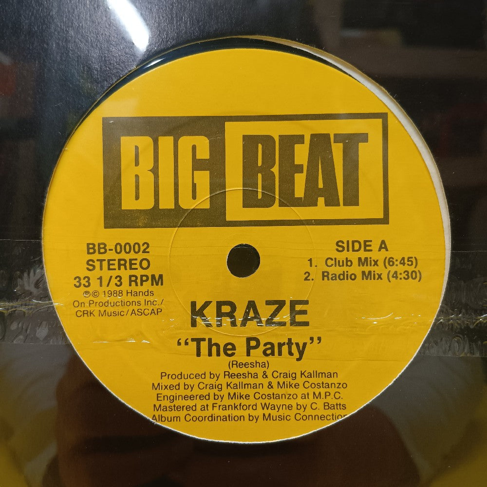 Kraze - The Party 12" - 1988 - BB-0002 - New - Sealed - Vinyl