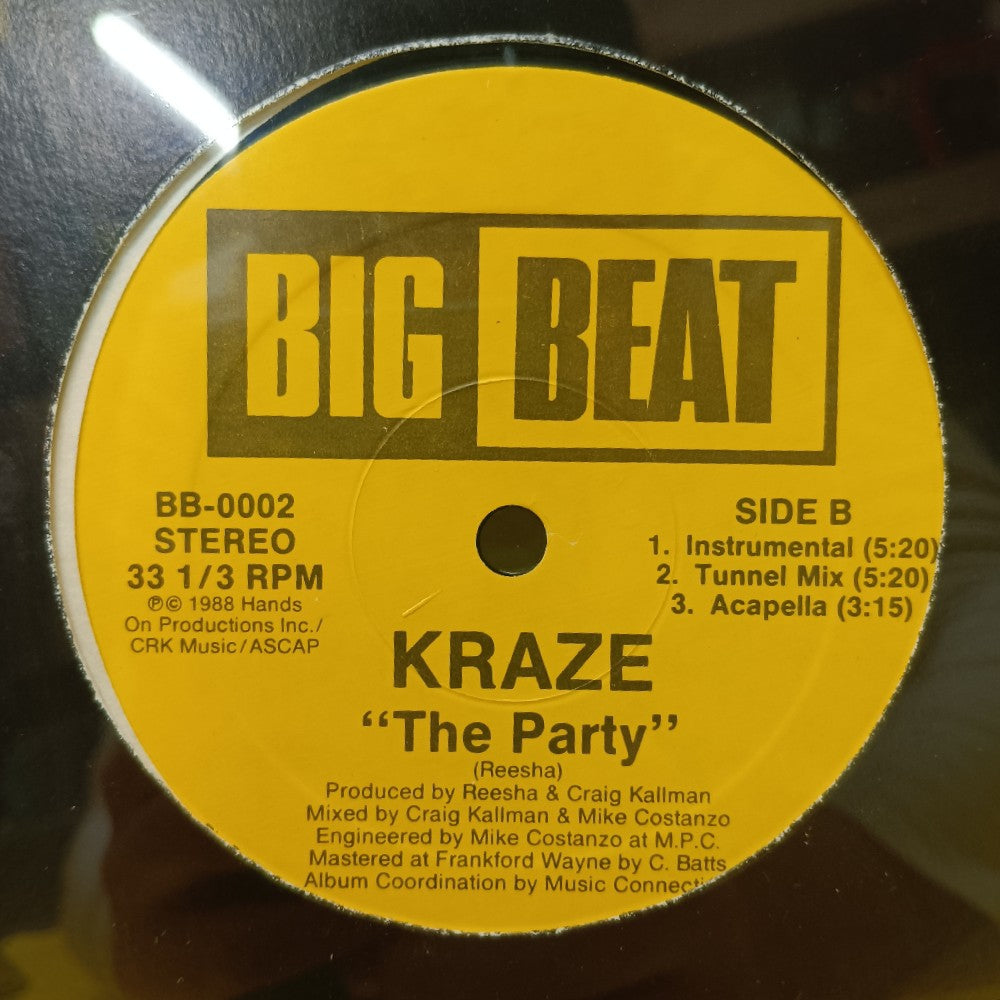 Kraze - The Party 12" - 1988 - BB-0002 - New - Sealed - Vinyl