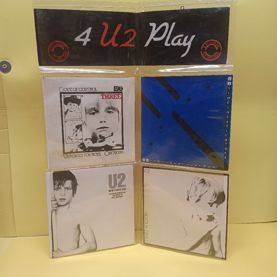 U2 - 4 U2 Play 4x 7" 45s PVC Pack IRELAND - 1982 - CBS - Used - EX - Vinyl