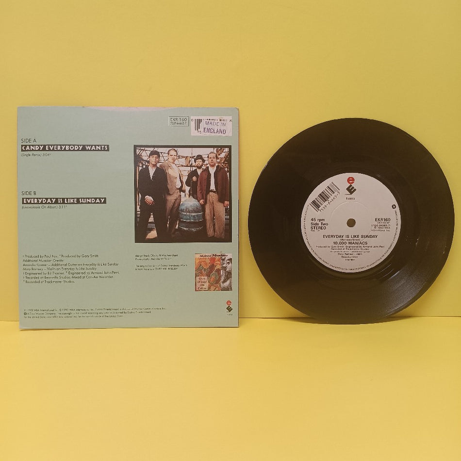 10,000 Maniacs - Candy Everybody Wants UK 7" 45 - 1993 - EKR 160 - Used - VG++ - Vinyl