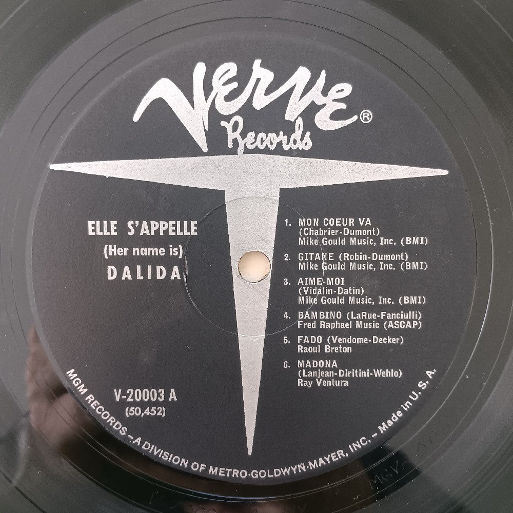 Dalida - Ellen S'Appelle Dalida MONO - 1957 - V-20003 - Used - VG++ - Vinyl