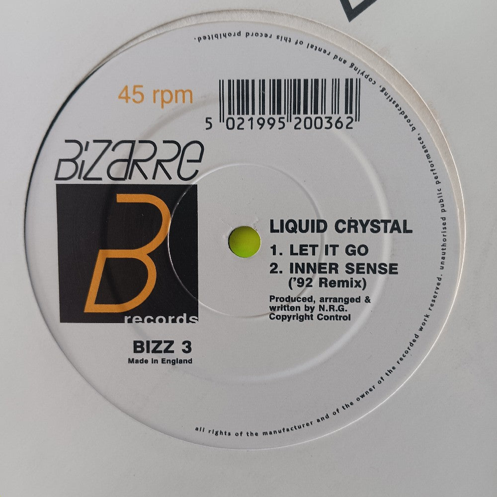 Liquid Crystal - The Power Within UK 12" - 1992 - BIZZ 3 - Used - VG+ - Vinyl