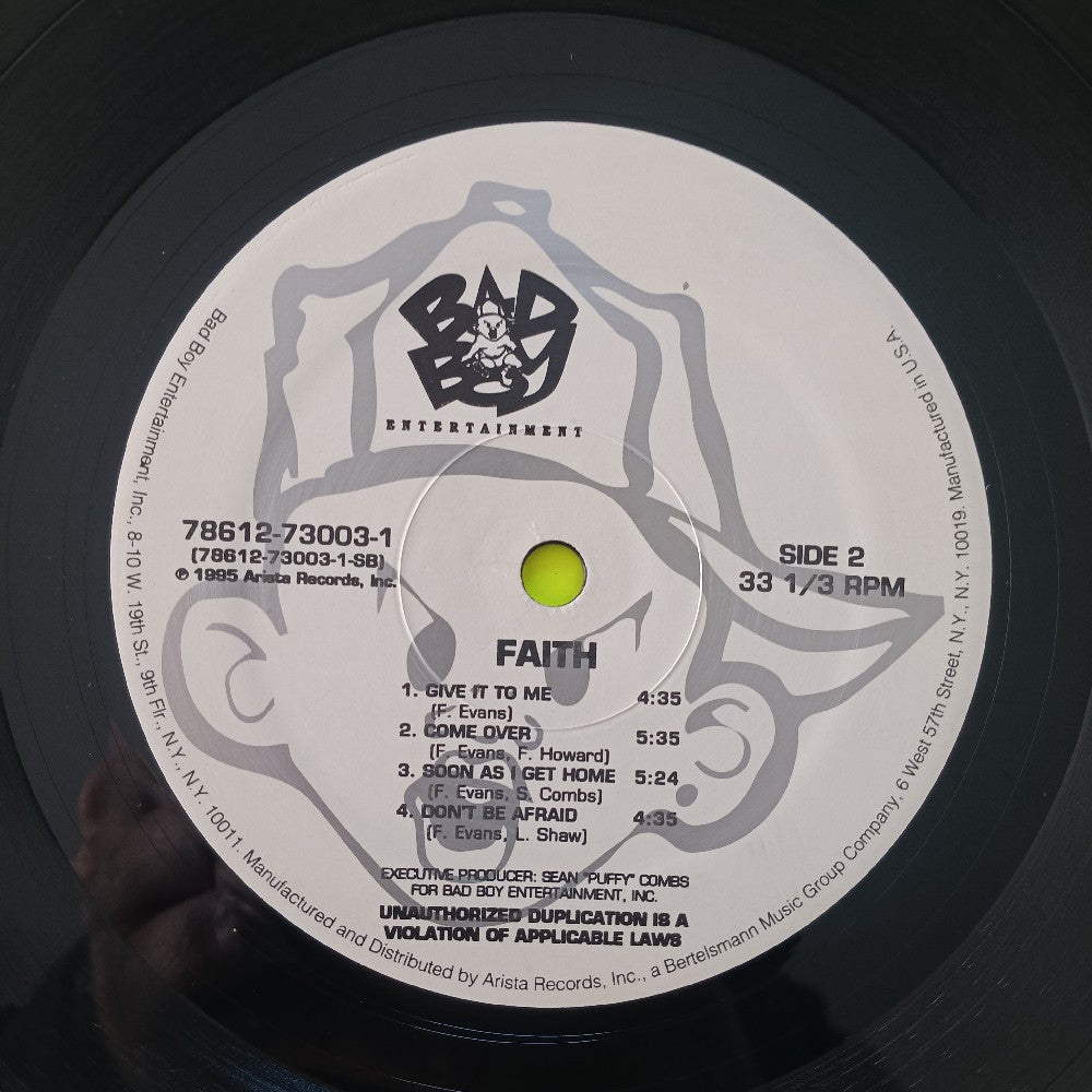 Faith Evans - Faith W HYPE  - 1995 - 78612-73003-1 - Used - EX - Vinyl
