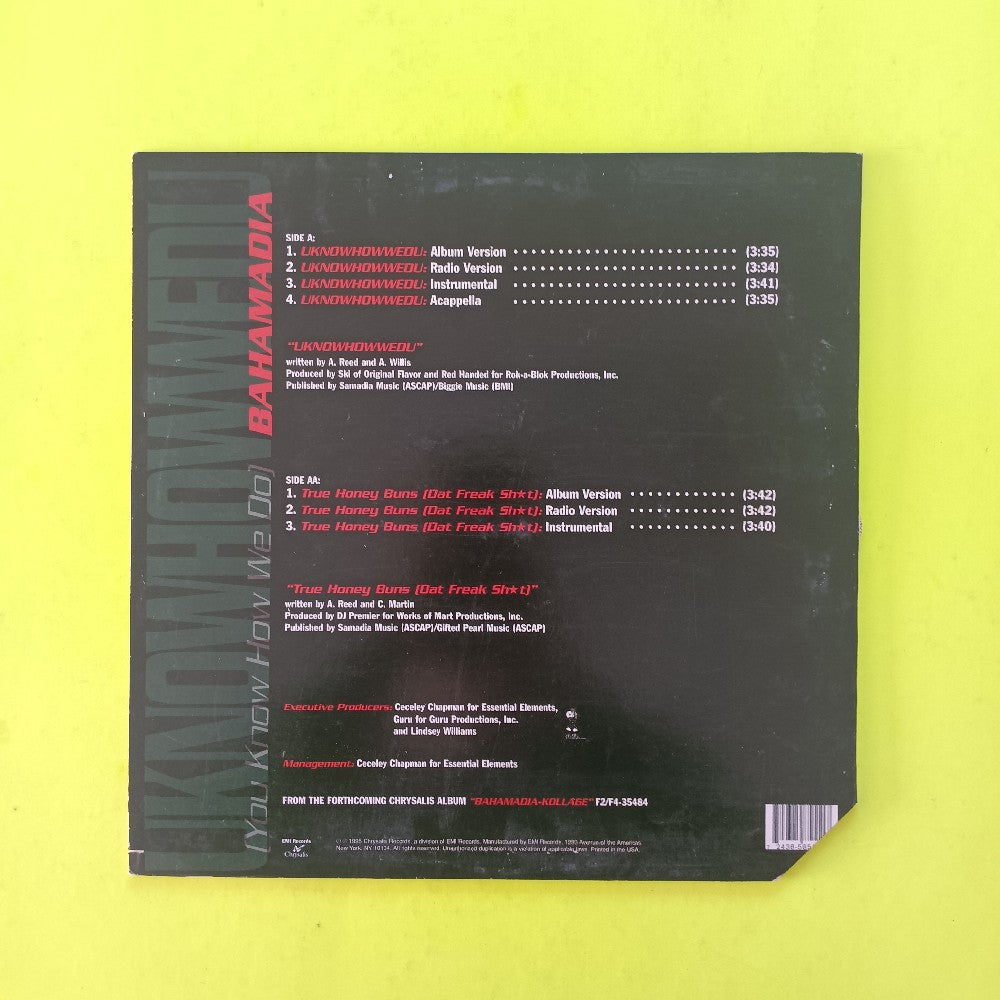 Bahamadia - Uknowhowwedu (You Know How We Do) 12" - 1995 - Y-58511 - Used - VG++ - Vinyl