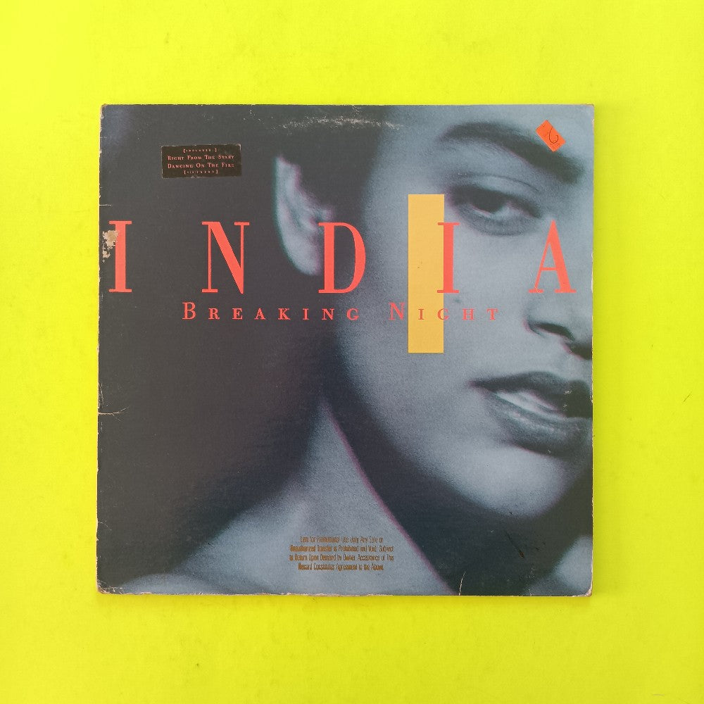 India - Breaking Night PROMO - 1990 - 9 25880-1 - Used - VG - Vinyl