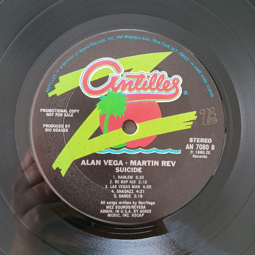 Suicide - Alan Vega & Martin Rev OG PROMO - 1980 - AN 7080 - Used - EX - Vinyl