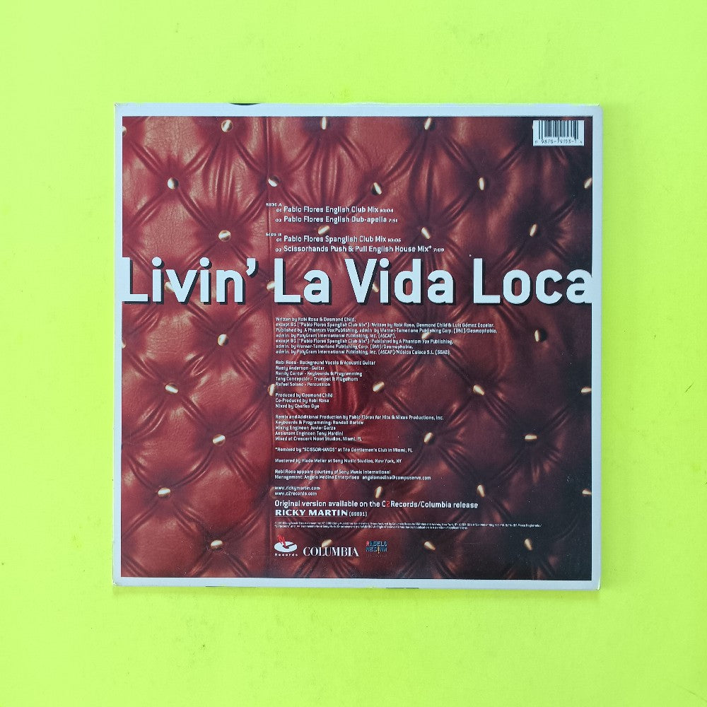 Ricky Martin - Livin' La Vida Loca 12" - 1999 - 44 79153 - Used - VG++ - Vinyl