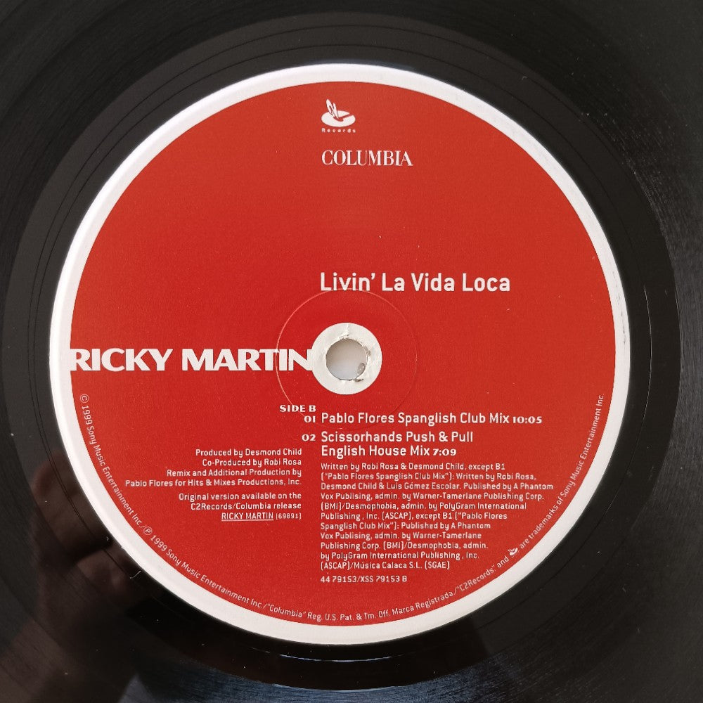 Ricky Martin - Livin' La Vida Loca 12" - 1999 - 44 79153 - Used - VG++ - Vinyl