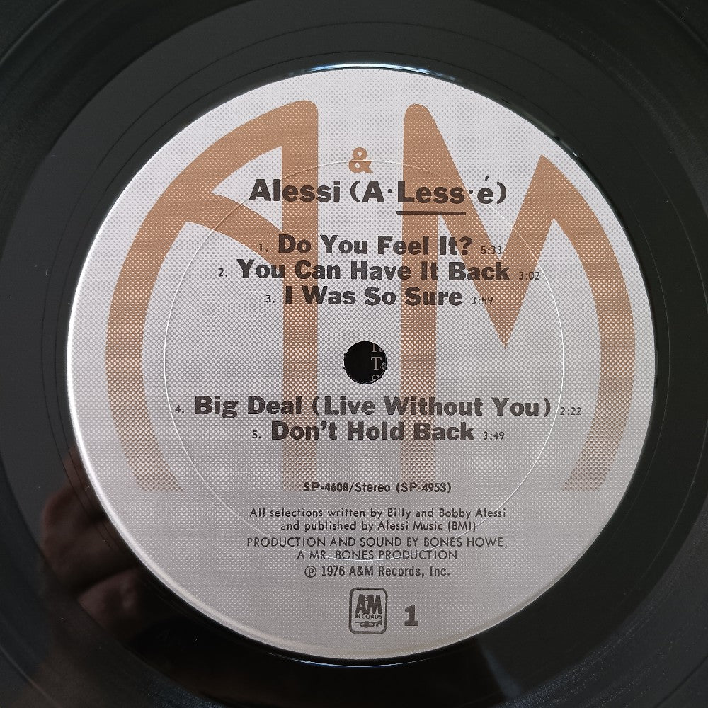 Alessi - Alessi / Self Titled - 1977 - SP 4608 - Used - VG++ - Vinyl