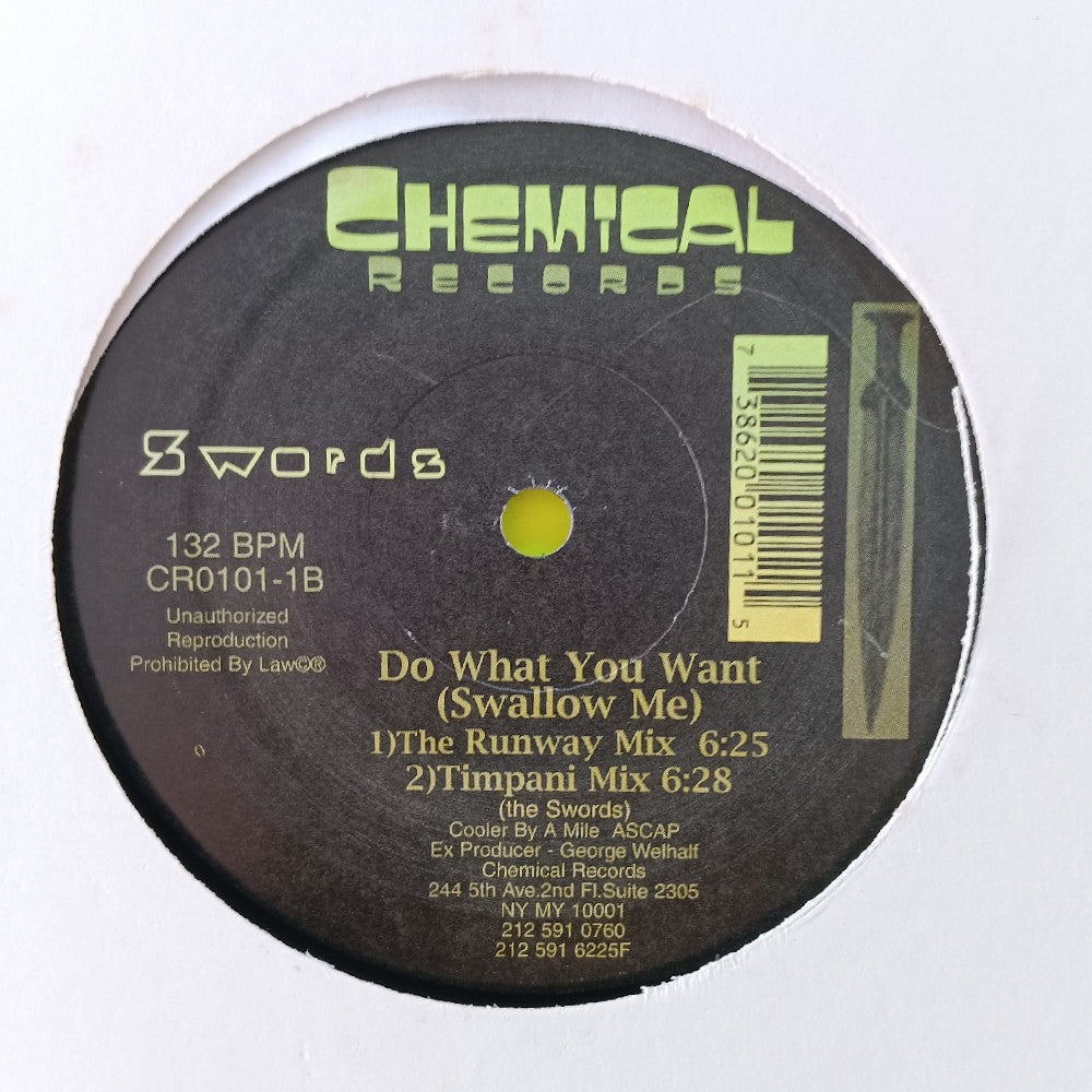 The Swords - Do What You Want (Swallow Me) 12" - 1999 - CR0101-1 - Used - VG++ - Vinyl