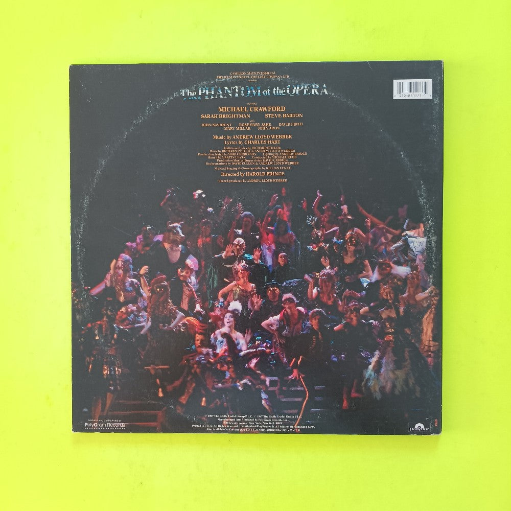 Andrew Lloyd Webber - The Phantom Of The Opera 2LP Booklet - 1987 - 831 273-1 Y-2 - Used - VG++ - Vinyl