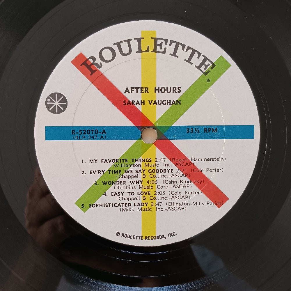 Sarah Vaughan - After Hours MONO - 1962 - R 52070 - Used - VG++ - Vinyl