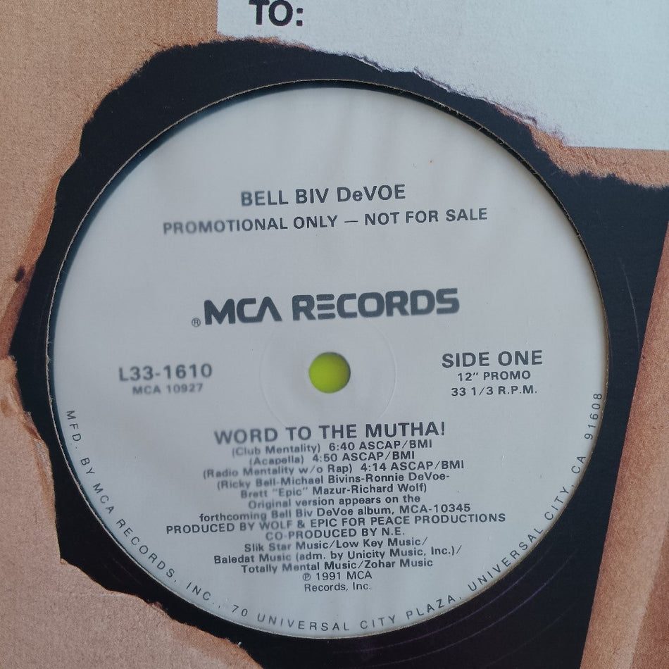 Bell Biv DeVoe - Word To The Mutha! 12" - 1991 - L33-1610 - Used - EX - Vinyl