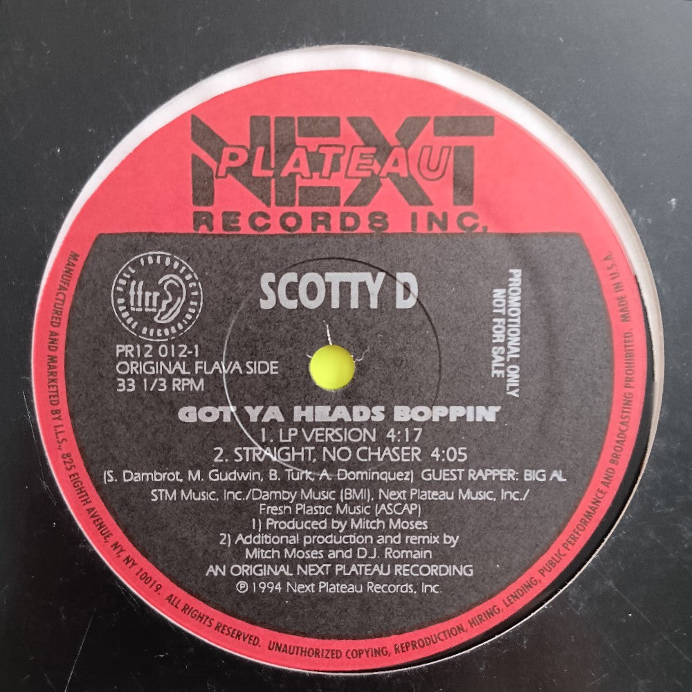 Scotty D - Got Ya Heads Boppin 12" - 1994 - PR12 012-1 - Used - VG++ - Vinyl