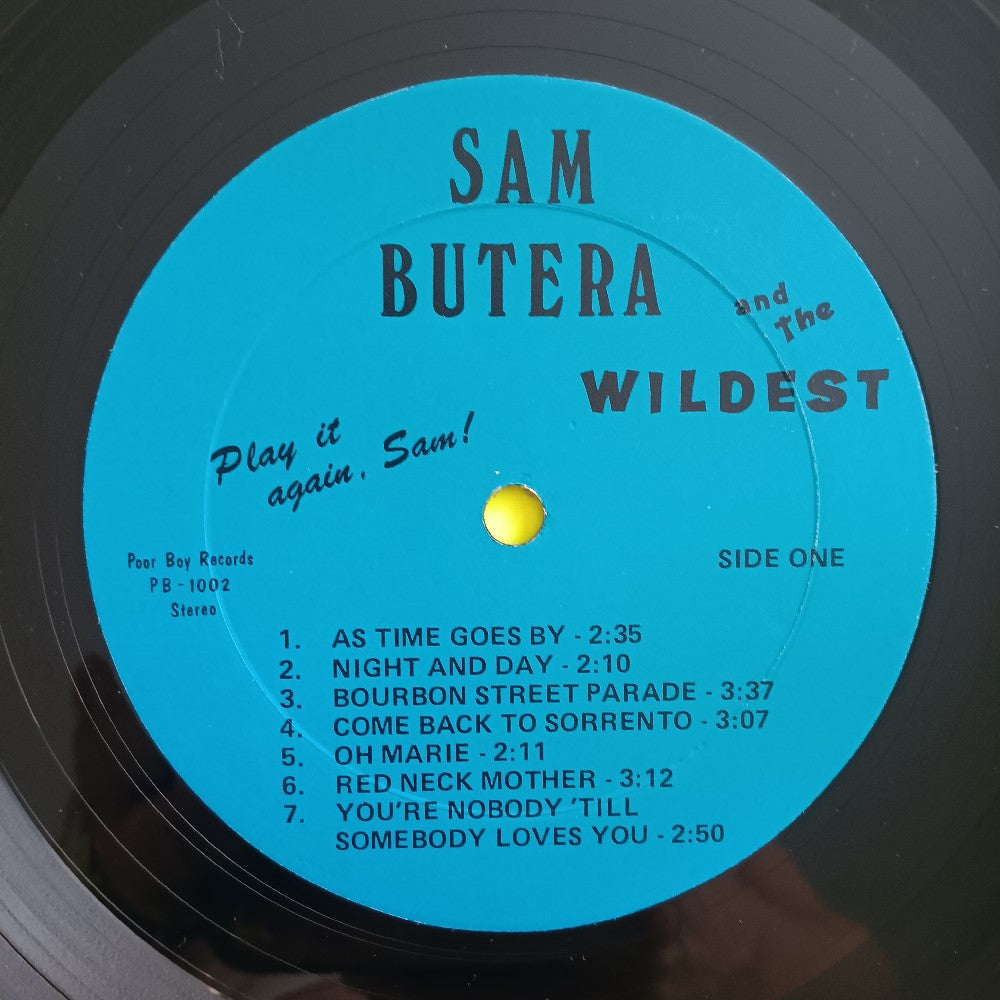 Sam Butera & The Wildest - Play It Again Sam SIGNED - 1980 - PB 1002 - Used - VG++ - Vinyl