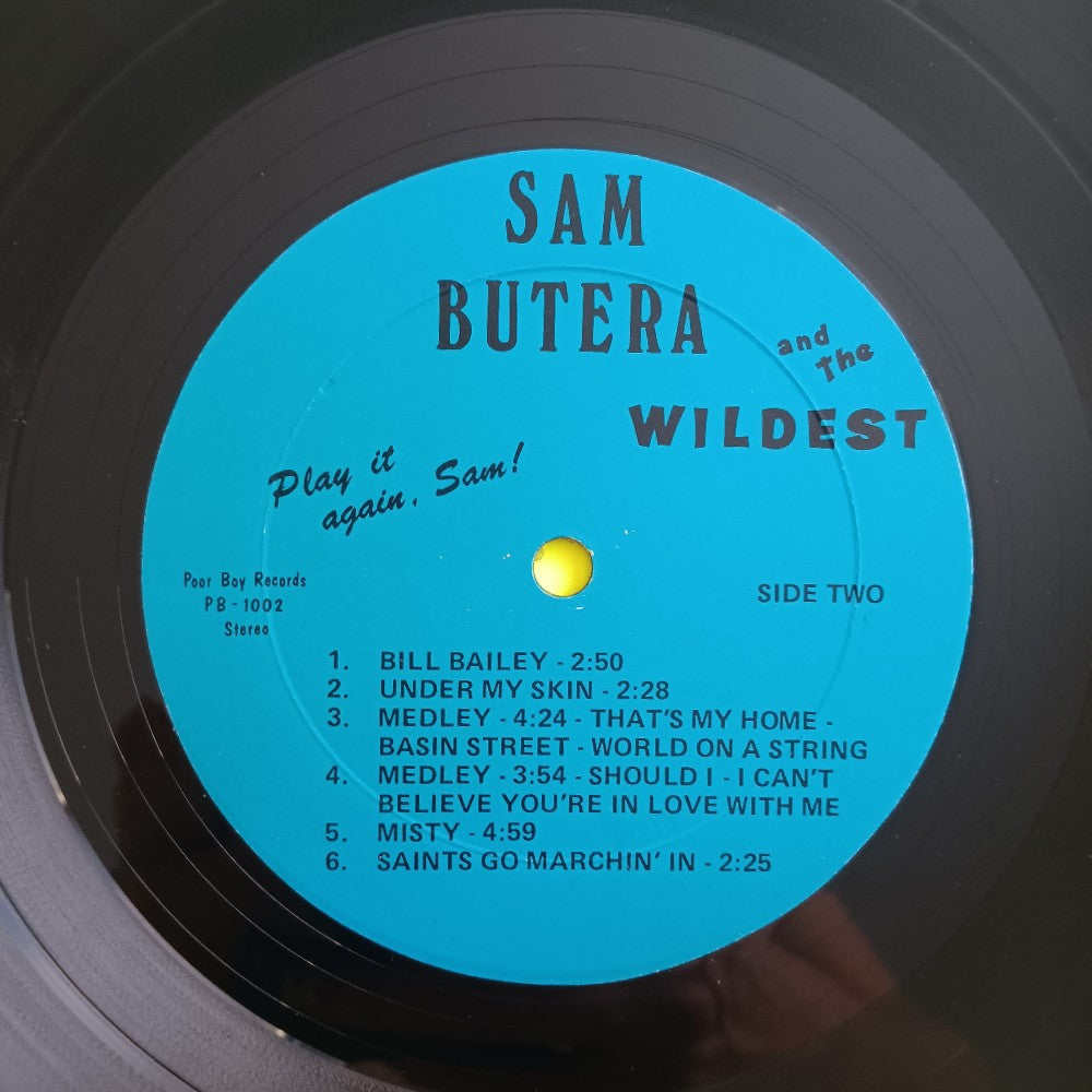 Sam Butera & The Wildest - Play It Again Sam SIGNED - 1980 - PB 1002 - Used - VG++ - Vinyl