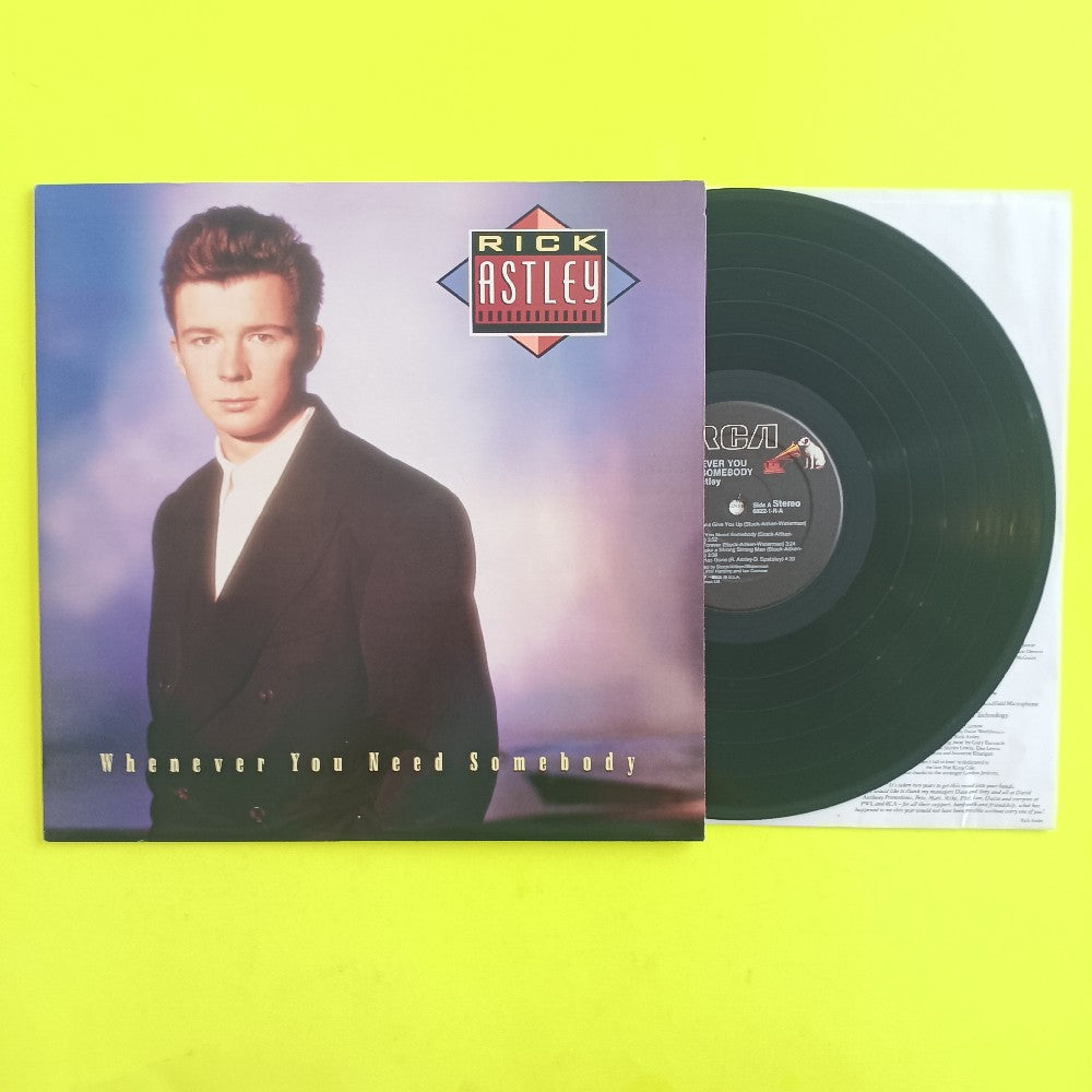 Rick Astley - Whenever You Need Somebody - 1987 - 6822-1-R - Used - VG++ - Vinyl