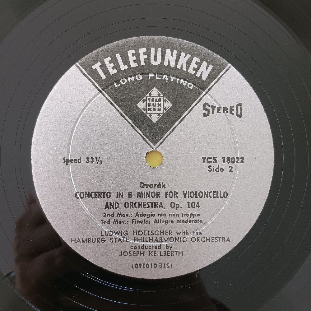 Ludwig Hoelscher - Dvorak: Cello Concerto B Minor - 1959 - TCS 18022 - Used - EX - Vinyl