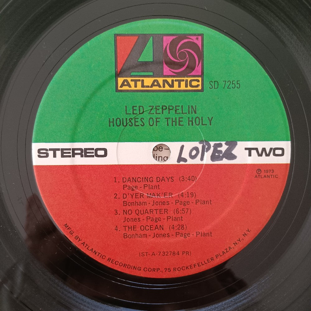 Led Zeppelin - Houses Of The Holy PR Sterling RL - 1974 - SD 7255 - Used - VG+ - Vinyl