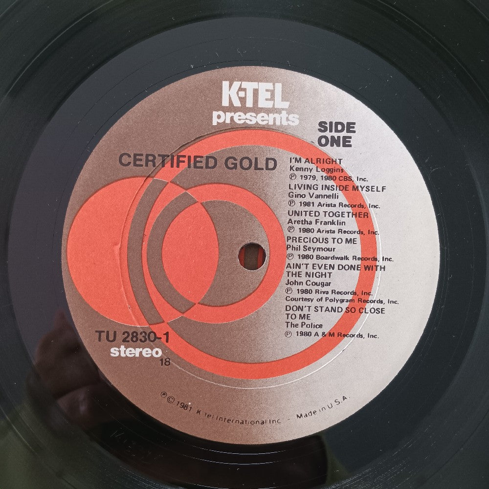 K Tel Various - Certified Gold 2LP SHRINK - 1980 - TU 2830 - Used - VG++ - Vinyl