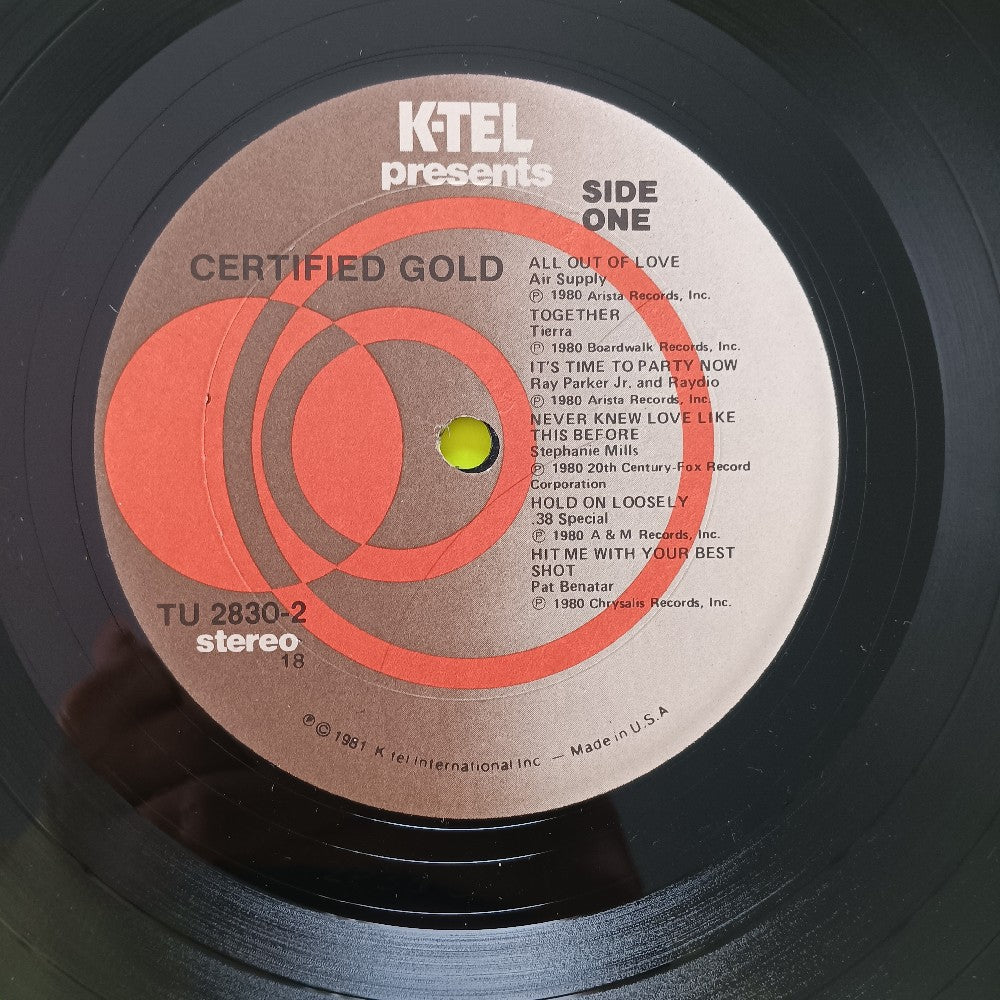 K Tel Various - Certified Gold 2LP SHRINK - 1980 - TU 2830 - Used - VG++ - Vinyl
