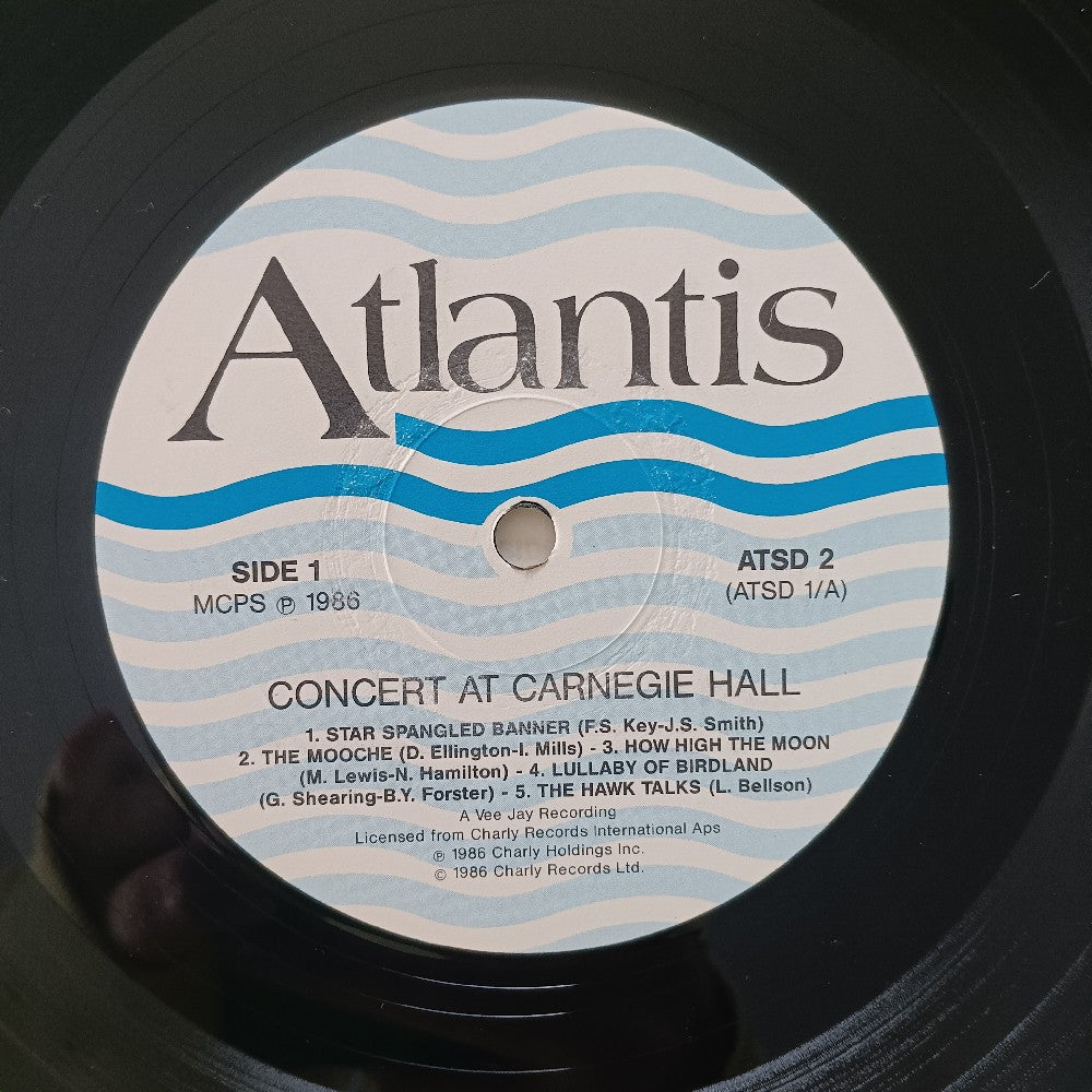 Duke Ellington - Concert At Carnegie Hall 2LP UK - 1986 - ATSD 2 - Used - VG++ - Vinyl